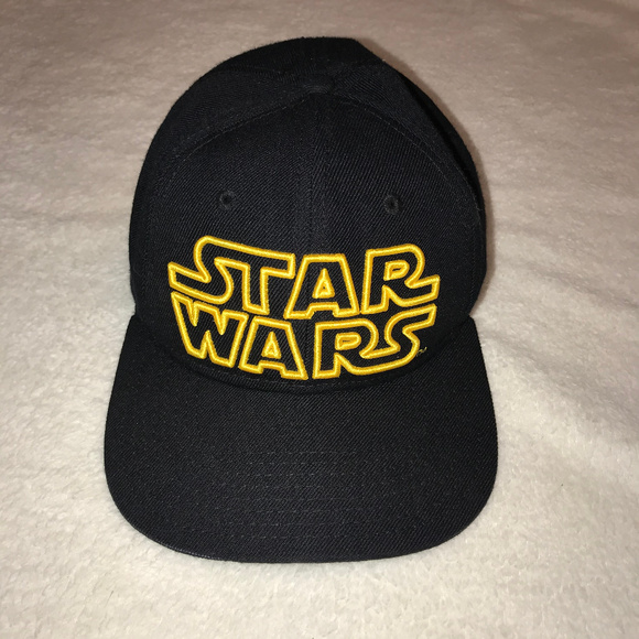 NWT Star Wars Logo Black Adjustable Cap Dad Hat MSRP $24